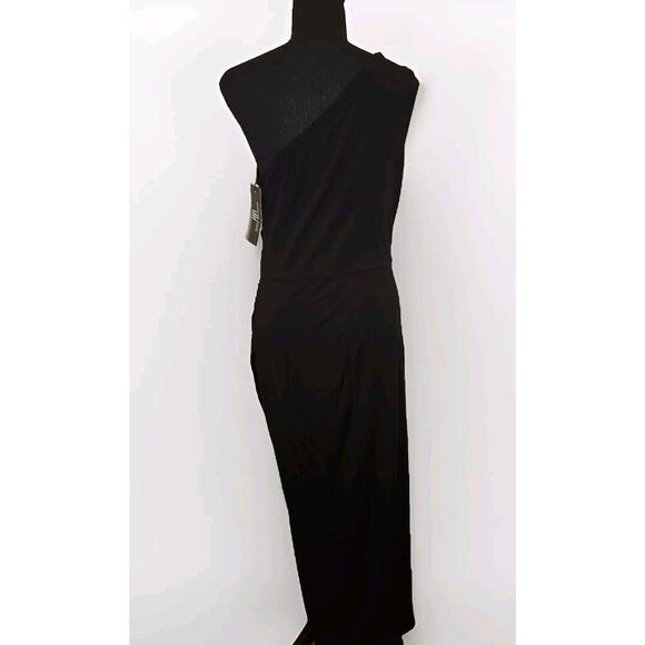 NWT! Sarin Mathews One Shoulder Dress Black Size Large MSRP $60 - Picture 9 of 13